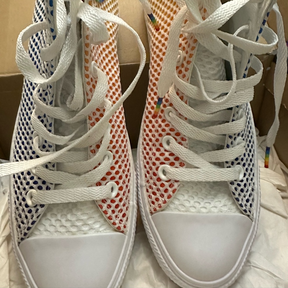 Converse multi / white high top